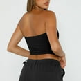 thumbnail image 7 of Womens Tops Tube Tops Strapless Crop Tops Basic Backless Sleeveless Bandeau Cute Summer Outfits Sexy Solid Tops Tank Top for Women Plus Size Tops for Women Black Polyester L, 7 of 7