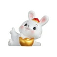 thumbnail image 3 of 2023 Chinese New Year of The Rabbit Decorations The Zodiac Rabbit Home Resin Ornament For Children Room Desktop Bookshlef Office Lucky Rabbit Decors, 3 of 18