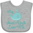 thumbnail image 3 of Inktastic My Aunt and Uncle Love Me Whale Boys or Girls Baby Bib, 3 of 4