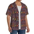 Adobk African Women Print Men's Casual Button Down Shirt Summer Hipster