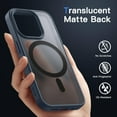 thumbnail image 4 of JETech Magnetic Case for iPhone 15 Pro 6.1-Inch Compatible with MagSafe, Translucent Matte Back Slim Shockproof Phone Cover (Storm Blue), 4 of 6
