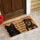 thumbnail image 1 of Felpudo de bienvenida con diseño de perro para puerta de entrada | Felpudo de fibra de coco antideslizante de 40 x 60 cm | Regalo divertido para amantes de las mascotas, ideal para la entrada y, 1 of 7
