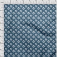 thumbnail image 4 of oneOone Georgette Viscose Teal Blue Fabric Floral Diy Clothing Quilting Fabric Print Fabric By Yard 42 Inch Wide, 4 of 4