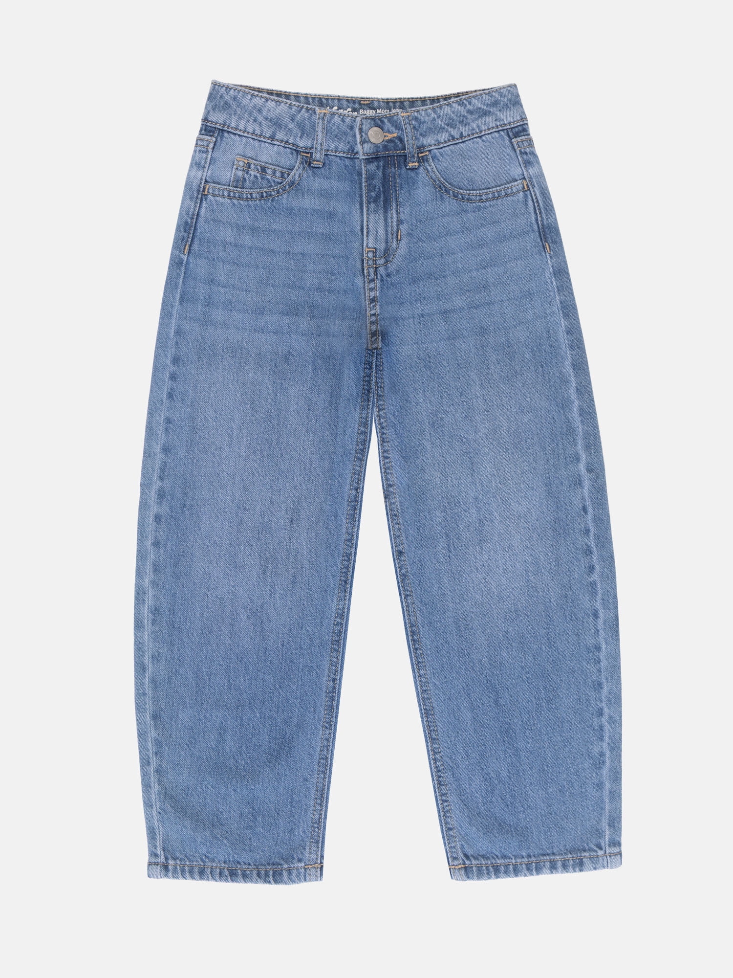 Wonder Nation Girls Mom Jeans, Sizes 5-18