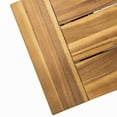 thumbnail image 4 of Cori Outdoor Sandblast Finish Acacia Wood and Rustic Metal Bench, 4 of 4