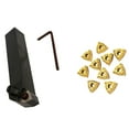 thumbnail image 1 of Maoww Stainless Steel 20mm Lathe Turning Tool Holder MWLNR2020K08 + Carbide inserts set 10 WNMG0804 Carbide Inserts Set, 1 of 9