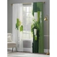 thumbnail image 4 of Green Abstract Art Sheer Curtains 108 Inches Long 2 Panels Watercolor Retro Light Filtering Semi Sheer Window Curtains Drapes for Bedroom Living Room 52"x108", 4 of 7