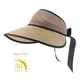 thumbnail image 5 of Viseras de paja plegables para mujer, protección solar, ala ancha, sombrero para el sol con lazo, tapa vacía, sombrero de playa de verano transpirable, 5 of 5
