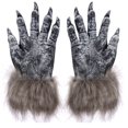 thumbnail image 1 of Disfraz de Halloween, guantes con patas de animales, oso peludo, lobo, gorila, garras de monstruo, juego de rol, guantes para disfraz de fiesta temática, 1 of 5