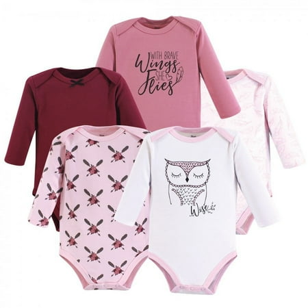 UPC: 0660168921649 | Yoga Sprout Baby Girl Cotton Long-Sleeve Bodysuits 5pk  Owl  6-9 Months
