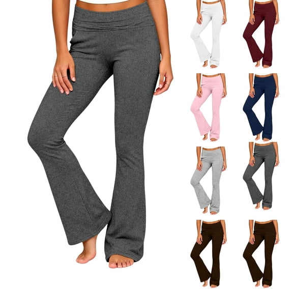 Sunnin Flare Leggings for Women High Waisted with Pockets Yoga Pants Lightweight Athletic Loose Workout Pants Women