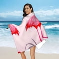 thumbnail image 7 of PRATYUS Terry Beach Towel Soft  Long Camping Pool Swim Towels Clearance Travel Blanket Must Haves Vacation Essentials for Adult Cover Flamingo Pineapple 55x27.5in, 7 of 7