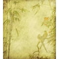 thumbnail image 3 of Asian Themed Duvet Cover Set, Silhouettes of Birds on the Branch Twig Retro Inspired Wild Life Art Print, Decorative 3 Piece Bedding Set with 2 Pillow Shams, Queen Size, Green, by Ambesonne, 3 of 3