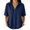 Navy, variant on Dweltoz Women's Polo Shirt Collared Button Down Short Sleeve Lightweigth Casual Tops V Neck Solid Tennis Collared Shirt,Light Purple XL
