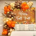 thumbnail image 5 of Happy Fall Y'all Funny Banner Backdrop Autumn Maple Leaves Pumpkin Wood Wall Background for Photography Fall Thanksgiving Party Decorations Supplies Photo Props, 5 of 5
