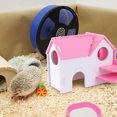 thumbnail image 2 of Gymnture 2Pc PVC Bed House Cage Dual Layer Villa Toy for Pet Rat Mouse Dwarf Hamster (Pink), 2 of 11