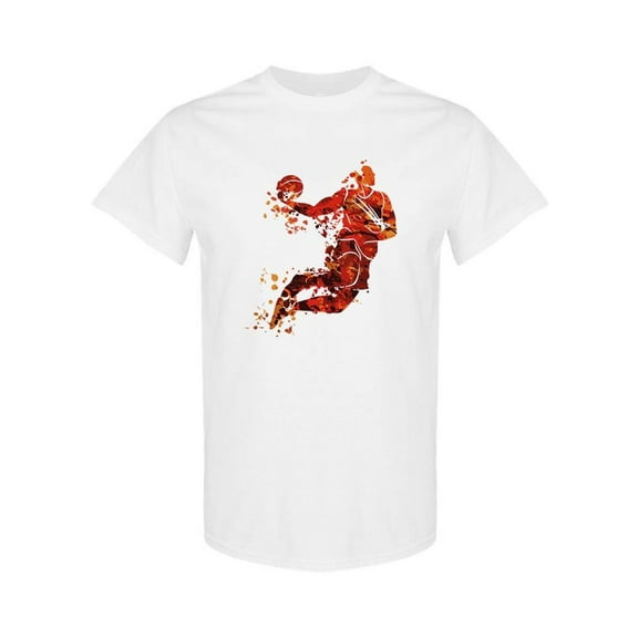 Basketball Plater Watercolor T-Shirt Men -SPIdeals Designs, Male XX-Large