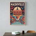 thumbnail image 6 of Vintage Nashville Cityscape Retro U.S. Tourism with Music & Cultural Landmarks Print Poster, 6 of 8