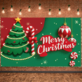 thumbnail image 2 of Decorative Design Christmas Banner Holiday Tree Candy Cane for Christmas Party Decoration Indoor Celebration Winter Event, 2 of 9