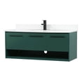 thumbnail image 2 of 48 inch single bathroom vanity in green with backsplash, 2 of 9