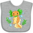 thumbnail image 3 of Inktastic Cute Orange and Green Axolotl Boys or Girls Baby Bib, 3 of 4