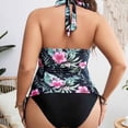 thumbnail image 4 of Delconic Womens Plus Size Bikini Swimsuit Set High Waist Backless Sexy Two Piece Bathing Suit, 4 of 4