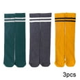 thumbnail image 2 of Esaierr Kids Boys Girls Knee High Socks with Stripes for Toddler 3 Pairs Cotton Soccer Boys Socks Stockings for 3-12Y, 2 of 5
