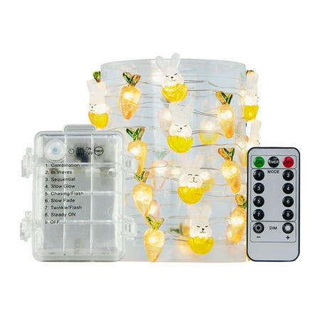 

Outdoor Solar Lights Under Cabinet Lights Outdoor Garden Party 40 LED Easter Rabbit Waterproof Garden Lamp String