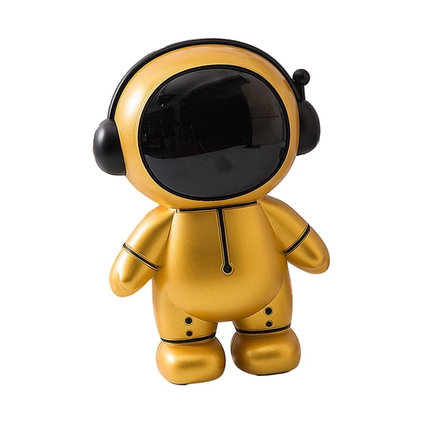 Hucha de , caja de dinero, escultura de hombre espacial, decoración del hogar para niños, hucha de decoración de para regalo, , oro