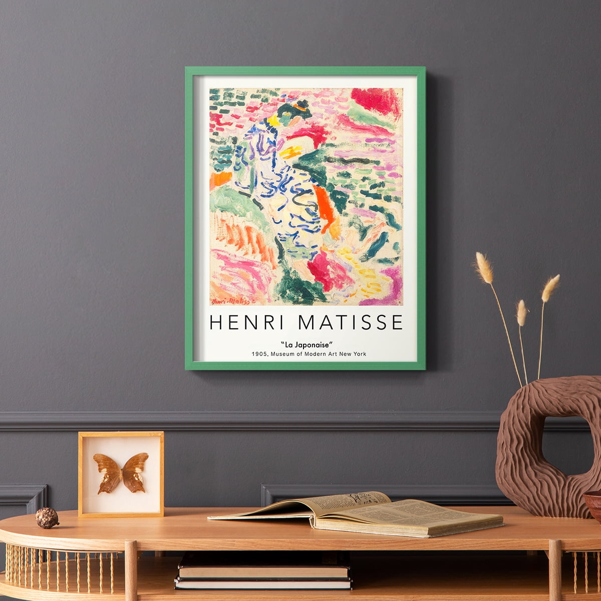 Matisse CLXXXI Framed Print in Green Solid Wood 11 x 14 Framed Print