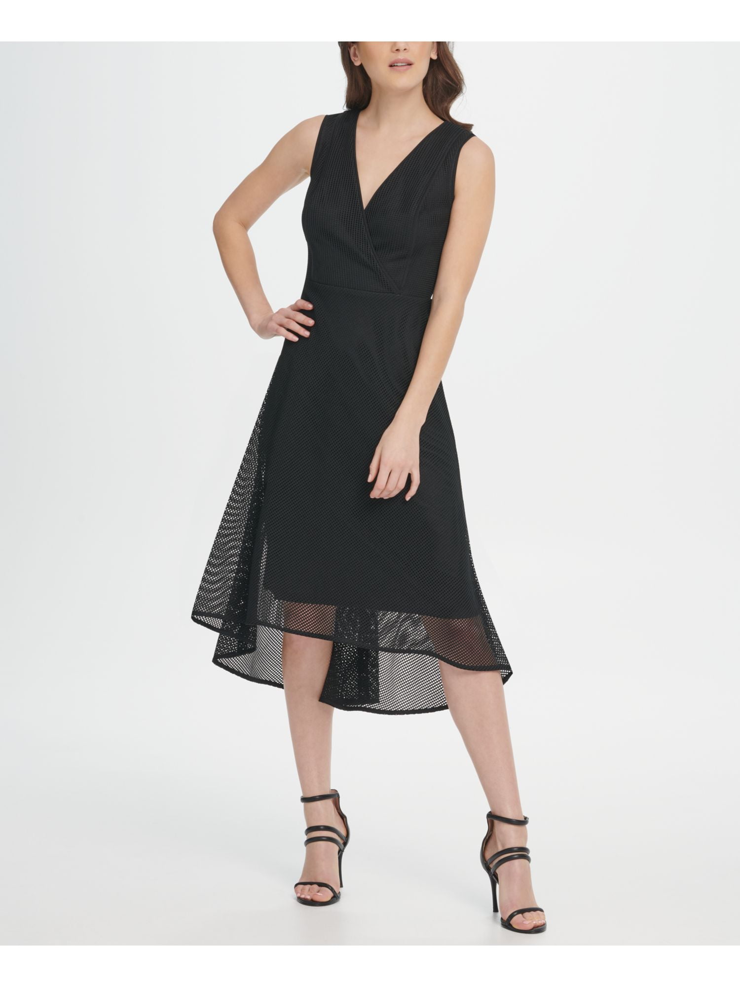 DKNY Womens Black Sleeveless V Neck Midi Fit Flare Dominican Republic | Ubuy DKNY Womens Black Sleeveless V Neck Midi Fit Flare Dominican Republic | Ubuy