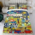 thumbnail image 4 of 3 Piece Comforter Cover Set For Pete the Cat Bedding Set Cute Duvet Cover Sets Super Soft Teens Bedding Set Kids Bedroom Gifts,1 Duvet Cover with 2 Pillowcases Twin, 4 of 6