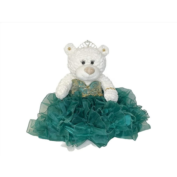 KINNEX cOLLEcTIONS SINcE 1997 20 Quince Anos Quinceanera Last Doll Teddy Bear with Dress (centerpiece) ARc16831-33R (Emerald green)