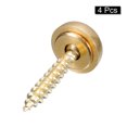 thumbnail image 3 of Uxcell 4Pack 13mm Decorative Screws with Caps Mirror Screws for Mirrors Tables Gold, 3 of 6