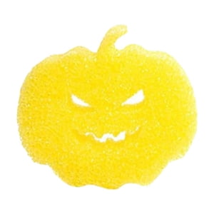Halloween Cleaning Sponges Sponge Pumpkins Halloween Sponges Non Scratch Household Cleaning Sponges Scrubber For Dish Pots And Pans Dishwashing Flute Cleaning Bottle Cleaning Brushes Dish Brush with