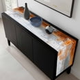 thumbnail image 5 of Abstract Orange Grey Table Runner 90 Inches Long, Modern Minimalist Street Art Kitchen Coffee Dining Table Decoration for Home Party Birthday Wedding Home Decor 13x90 Inches, 5 of 8