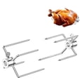 thumbnail image 2 of 2Pcs Stainless Steel BBQ Rotisserie Forks Heavy Duty Grill Rotisserie Spit Meat Forks Fits Square Spit Rods, 2 of 7