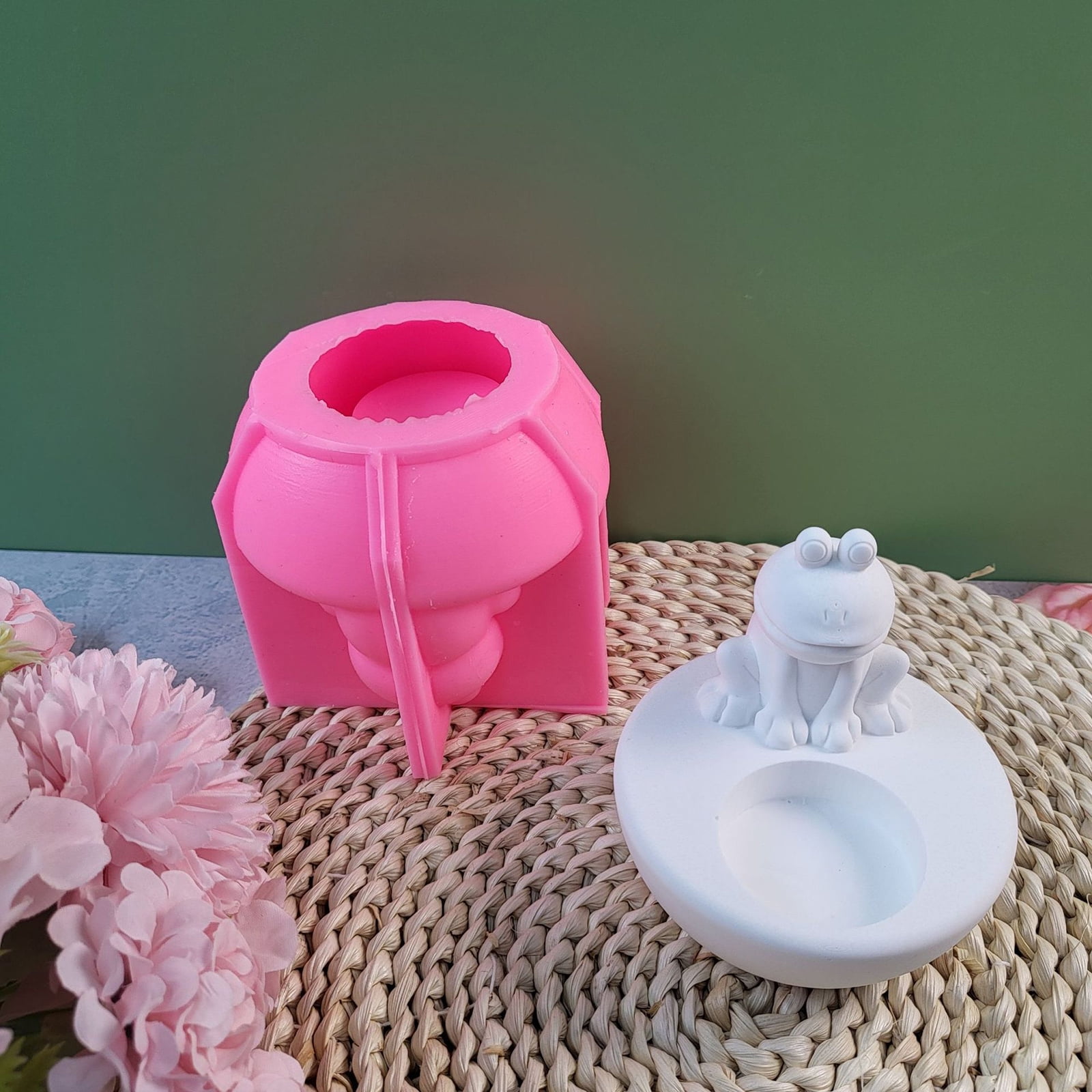 BELOWSYALER Frog Candle Holder Silicone Molds Castings Moulds Animal Candlesticks Resins Molds for Table Decorations