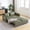 Green, variant on Eyisean 65" Corduroy Convertible Sleeper Sofa Bed Queen Size, 3-in-1 Adjustable Pull Out Couch Bed, 2 Throw Pillows & Side Pockets, Lounge Love Seat Sleeper Bed with Armrest for Living Room Apartment