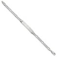 thumbnail image 2 of 14k White Gold Bracelet ID Figaro 7 mm 8 in WG Link, 2 of 3