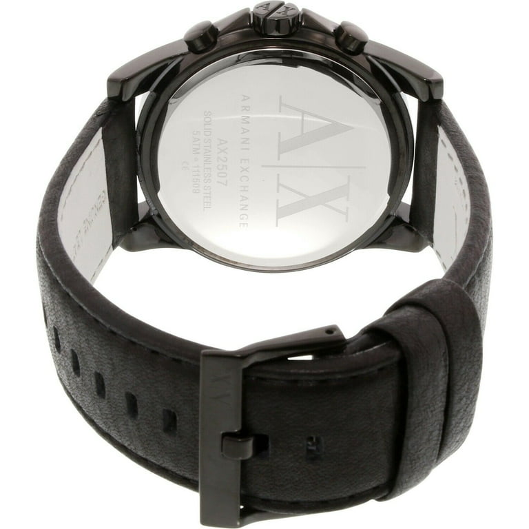 Men s AX2507 Black Leather Quartz Watch