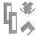thumbnail image 1 of QUMIIRITY Kit de Réparation de Plaque de Gâche de Porte 4 Pcs en Acier Inoxydable pour Accessoires de Porte Carrée pour Propriétaires, 1 of 8