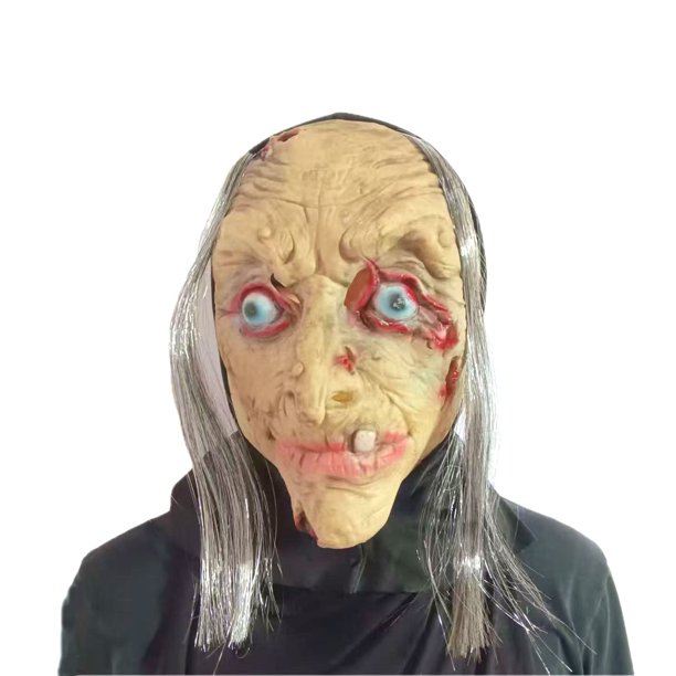 Máscara de bruja, ojos brillantes, aterradora, cosplay de resina, fiesta de Halloween
