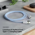thumbnail image 3 of Liquipel Powertek Pastel Braided USB-A to USB-C - Blue, 3 of 7