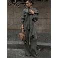 thumbnail image 4 of Cárdigans de punto, conjuntos de minifalda para mujer, suéter gris de manga larga con una hilera de botones, faldas de cintura alta, conjunto de dos piezas para mujer 2024, 4 of 5