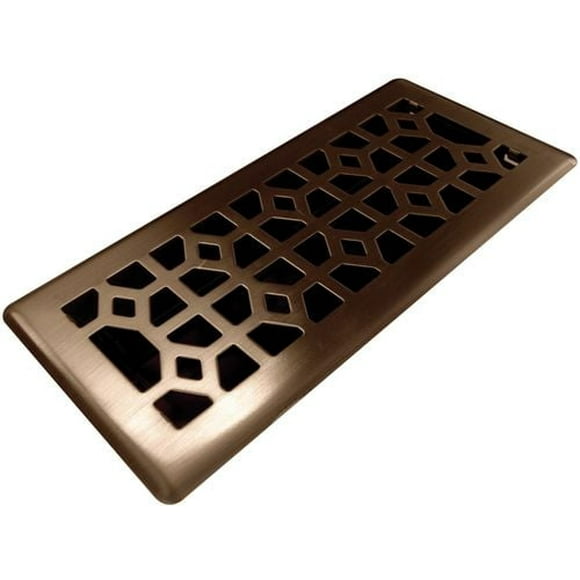 Registre de plancher Designer en bronze 4 x 10 po