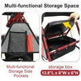 thumbnail image 4 of Xlluproid Foldable Rolling Walker with Seat for Seniors - 350lb Weight Capacity, 5-Position Height Adjustable, Durable Hybrid Frame, 4 of 5