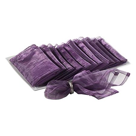 

Fennco Styles Sorbet Collection Elegant Sheerness Organza 20 x 20 Inch Cloth Napkins Set of 12 - Purple Diner Napkins for Wedding Banquets Special Events and Party Décor