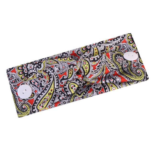 PVCS Yoga Sports Sweat-absorbent Headband Elastic Mask Anti-seize Button Headband