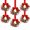 Red*6 - 9.8inch, variant on 6 Pcs Mini Christmas Wreath for Cabinets Kitchen,5.12 Inch Hanging Small Christmas Wreaths with Bows Cedar Branchs Red Berry Clusters for Kitchen Cabinet Fireplace Window Front Door Wall Decor(Red)